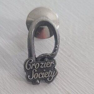 Crozier Society Vintage Pewter Lapel Pin
